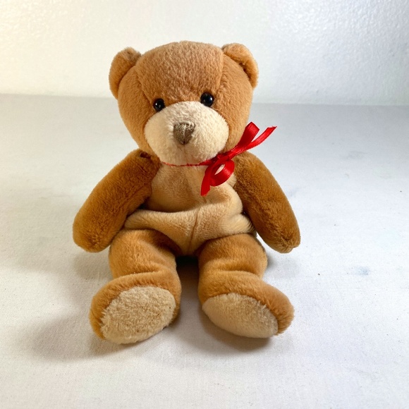 Vtg Mary Meyer 1996 Brown Teddy Bear 7" Bean Bag Plush Stuffed Animal Doll Bear - Picture 1 of 9
